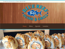 Tablet Screenshot of bluereefsushi.com